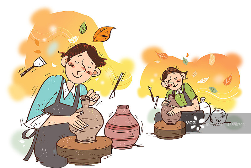 制陶工匠图片素材