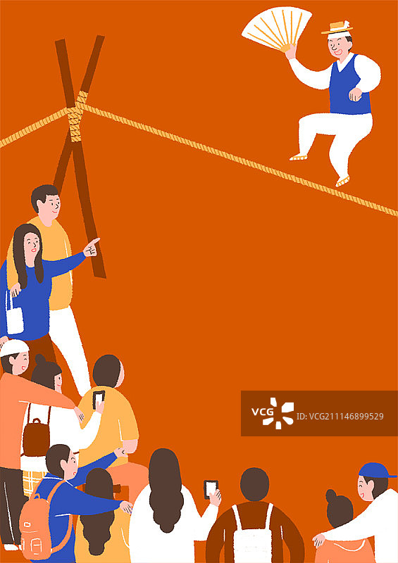 走钢丝表演图片素材