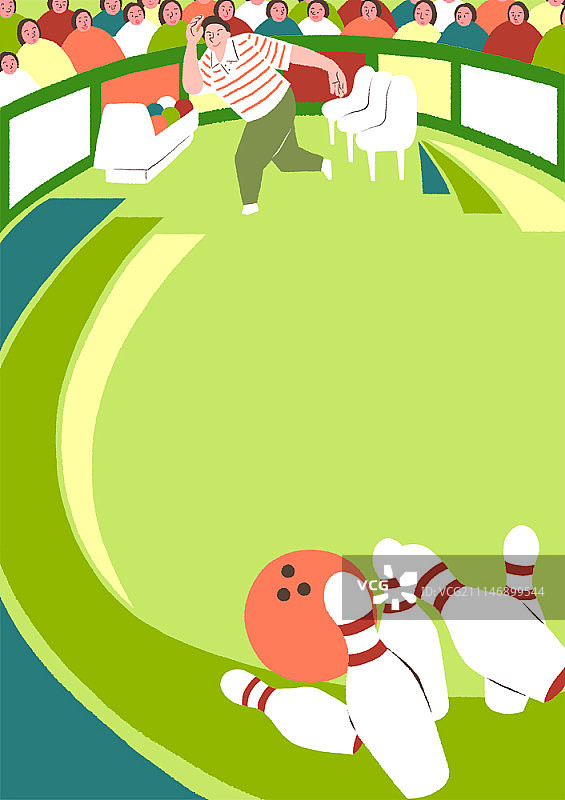 男人打保龄球图片素材