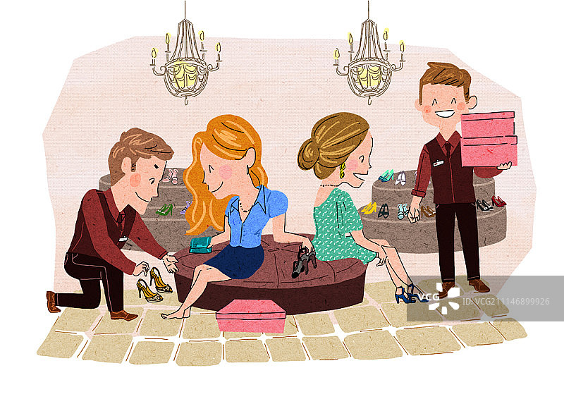 购物概念插画图片素材