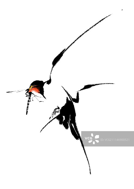 水墨燕子图图片素材