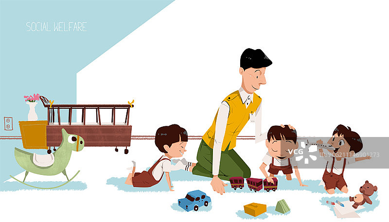 社会服务与福利概念插图图片素材