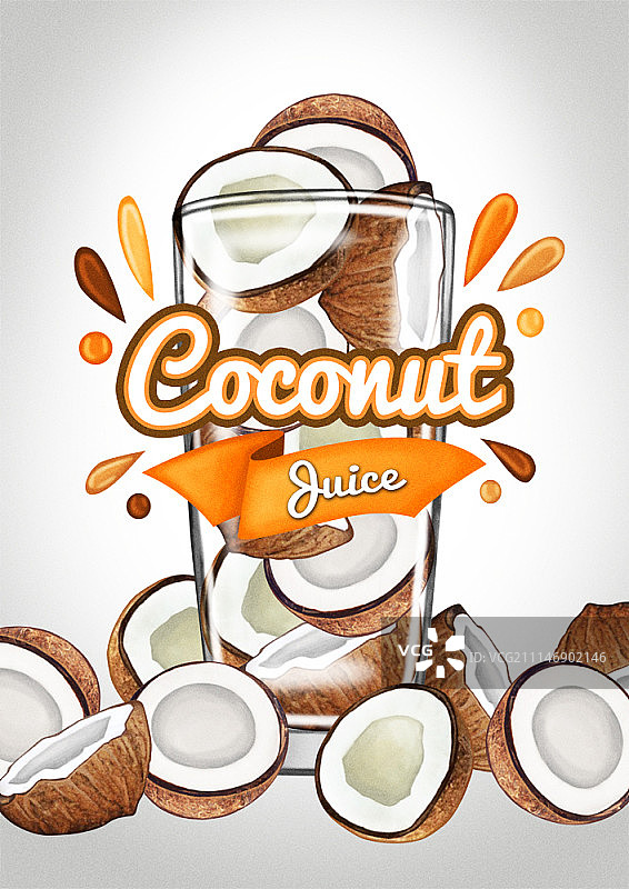 新鲜蔬菜汁插画图片素材