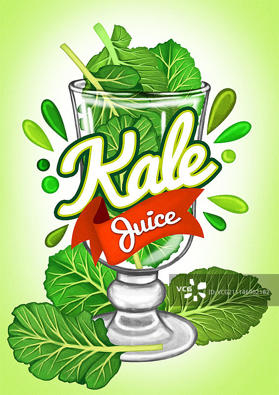 带有标签的新鲜茶叶插画图片素材