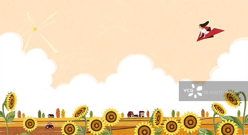 具有想象概念的景观插画图片素材