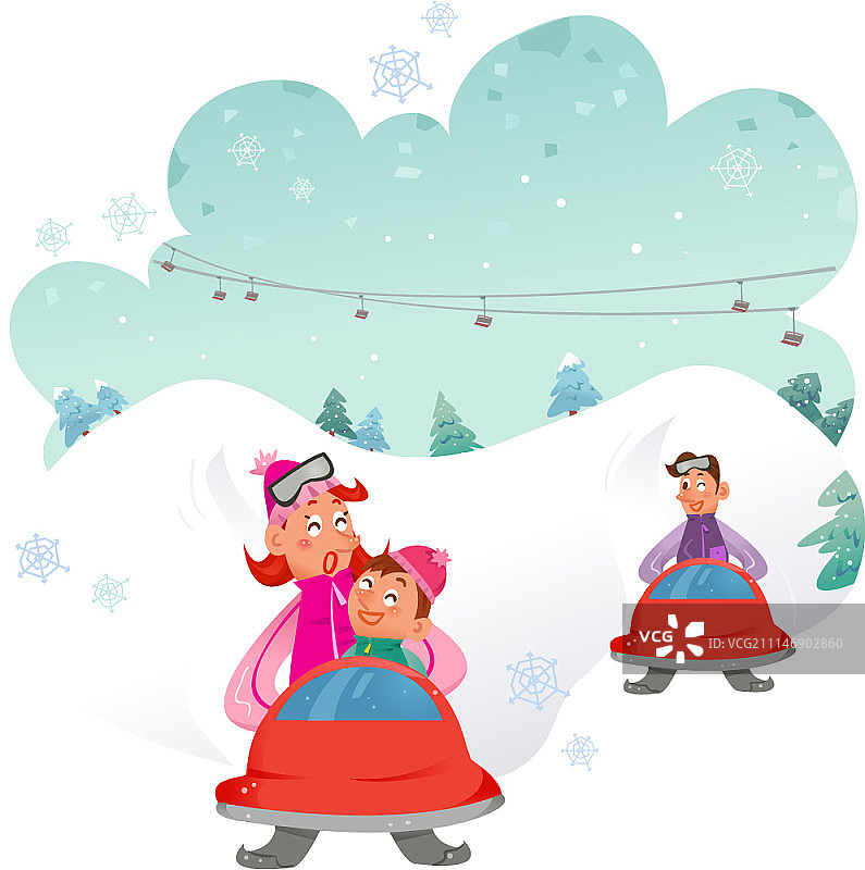 享受冬季运动图片素材