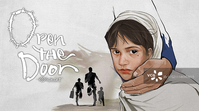 拯救难民概念插画图片素材