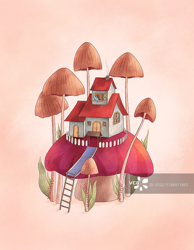 蘑菇上的家3图片素材