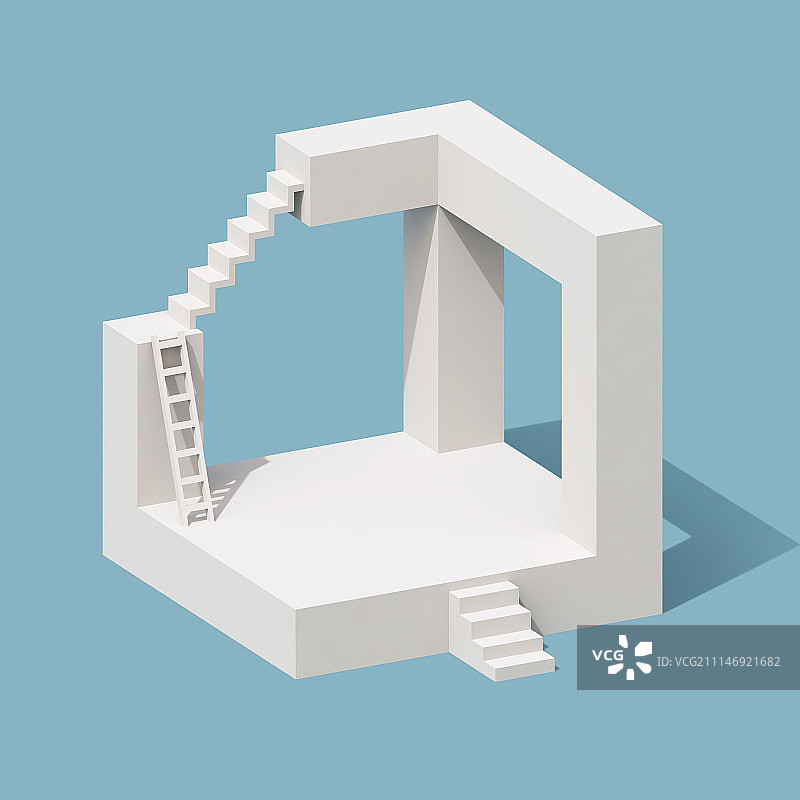 3D积木形状商业成功元素图片素材