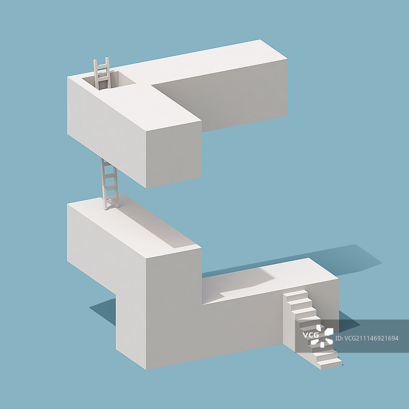 3D积木形状商业成功元素图片素材