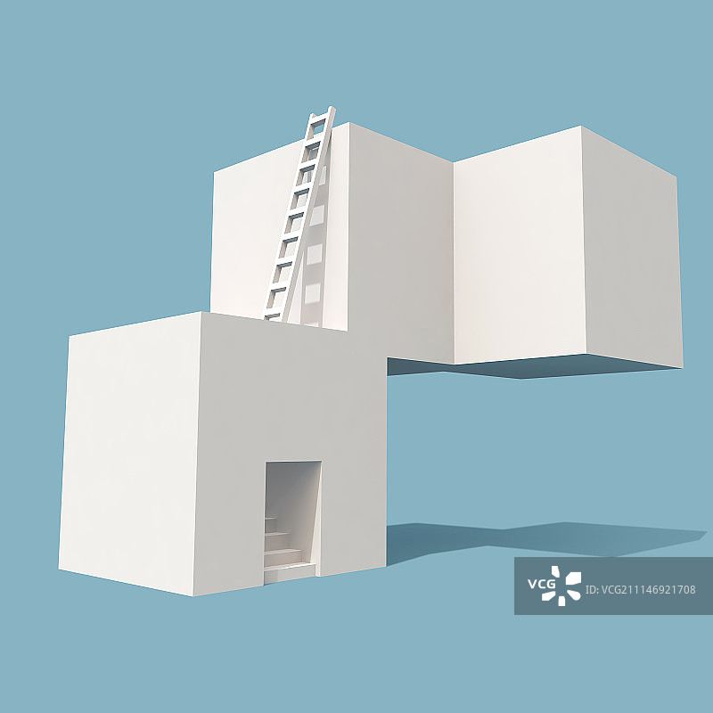 3D积木形状商业成功元素图片素材