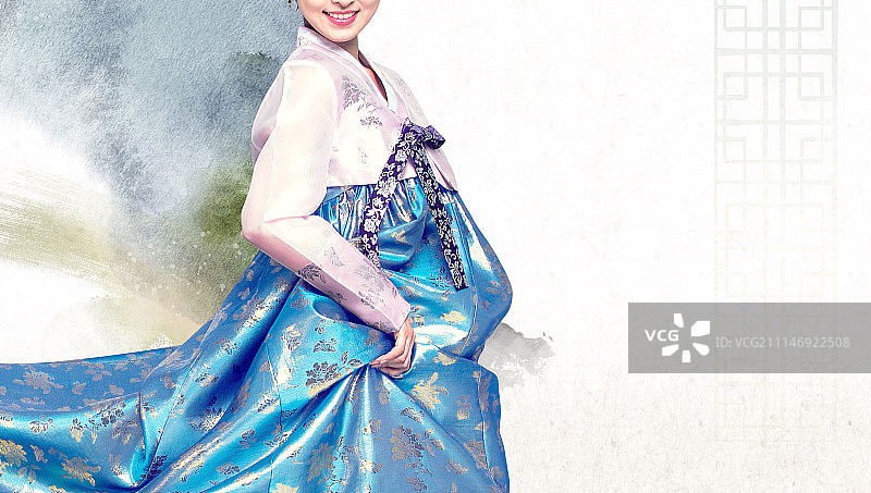 韩服 - 毛笔触感 - 传统文化图片素材