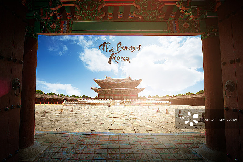 自然景观韩国文化瓦房韩屋传统村落图片素材