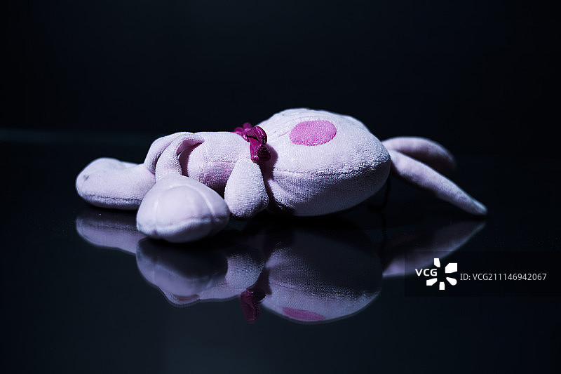 玻璃上的布偶图片素材