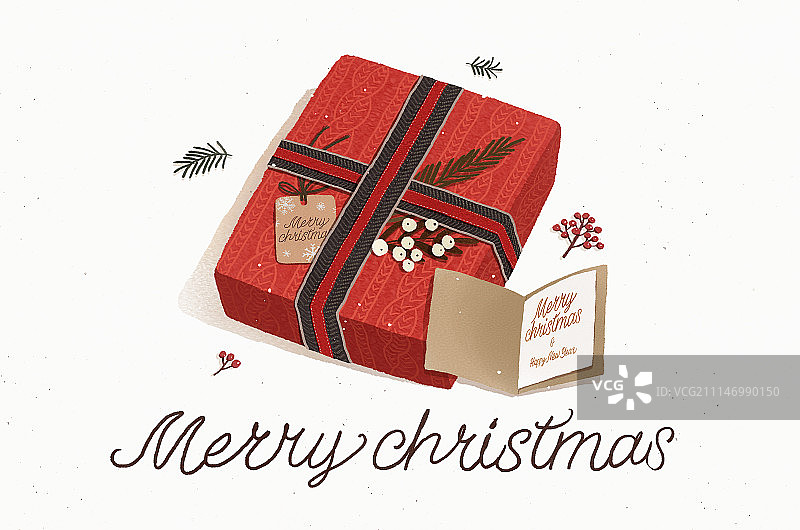 圣诞节礼品活动书法图片素材