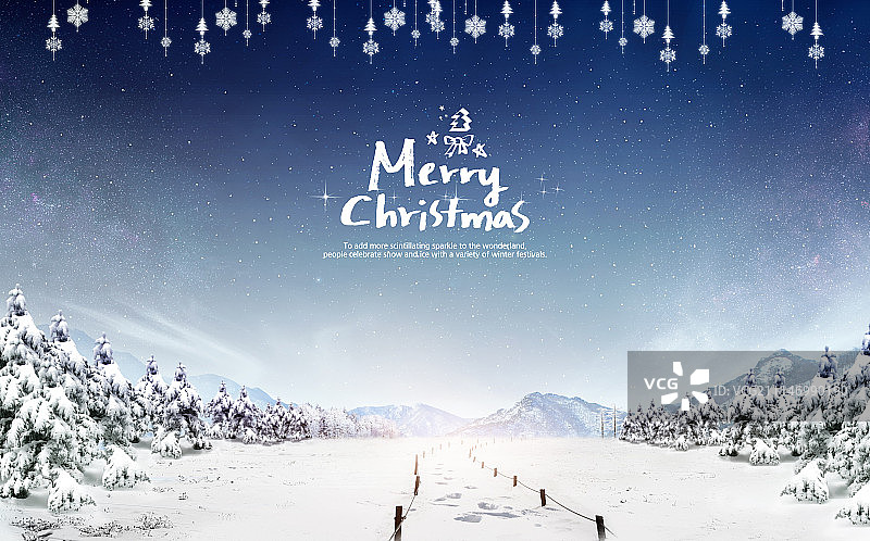 冬日雪景背景图片素材