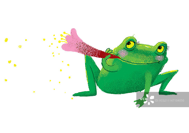 背景分离动物系列组图共3000多幅-吹喇叭的青蛙图片素材