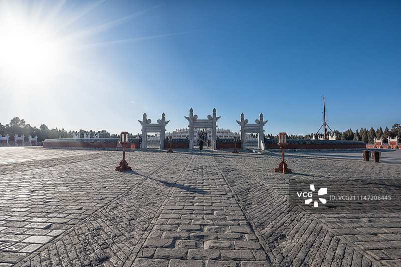 清晨的天坛圜丘图片素材