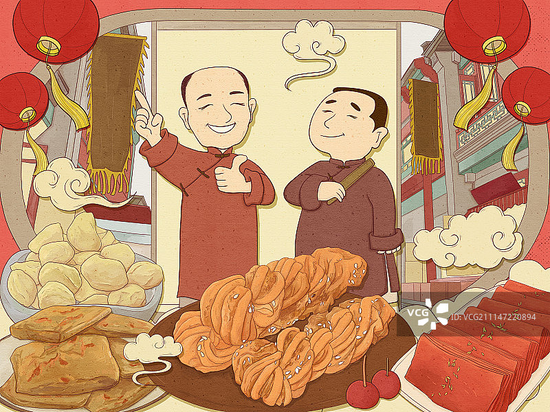 天津相声和美食图片素材