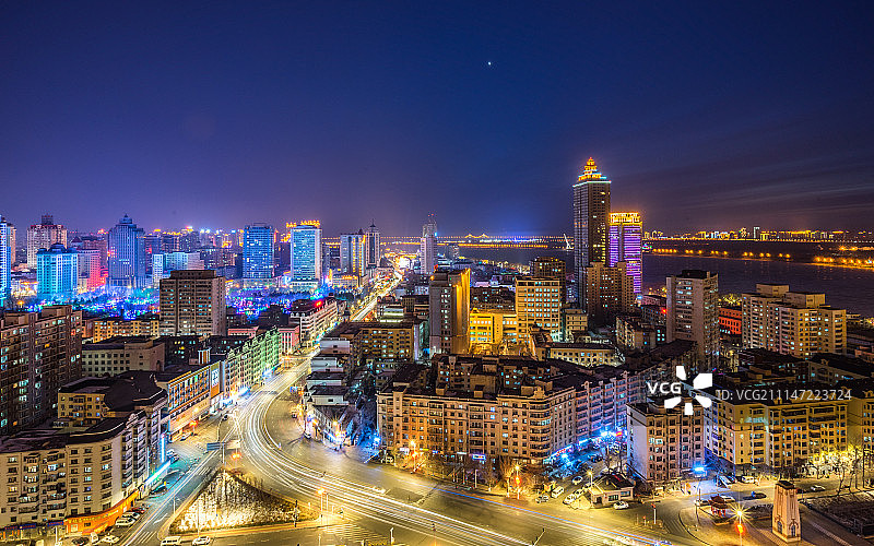 哈尔滨道里区全景图片素材