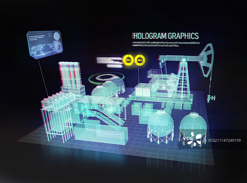 全息虚拟现实图形商业图片素材