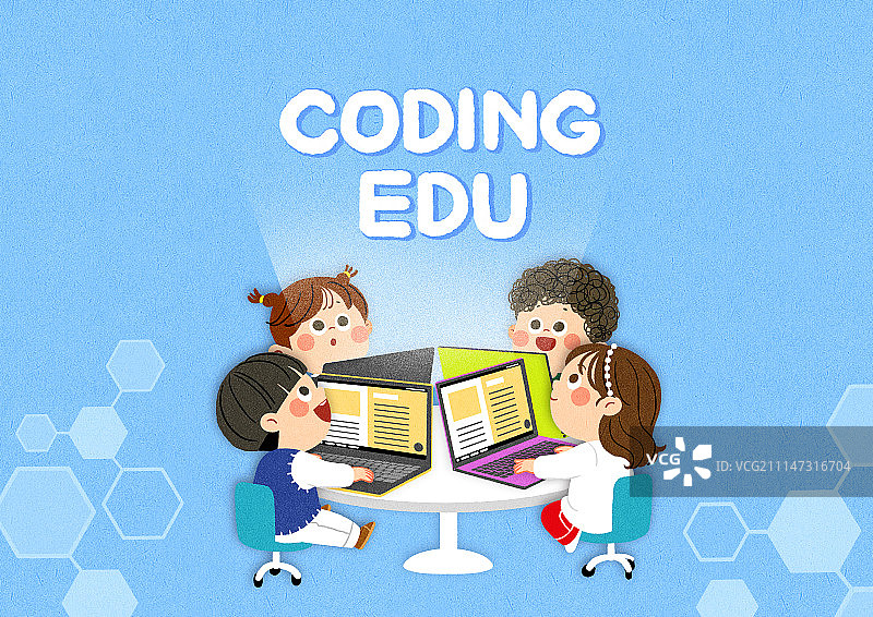 儿童教育：编程教育图片素材