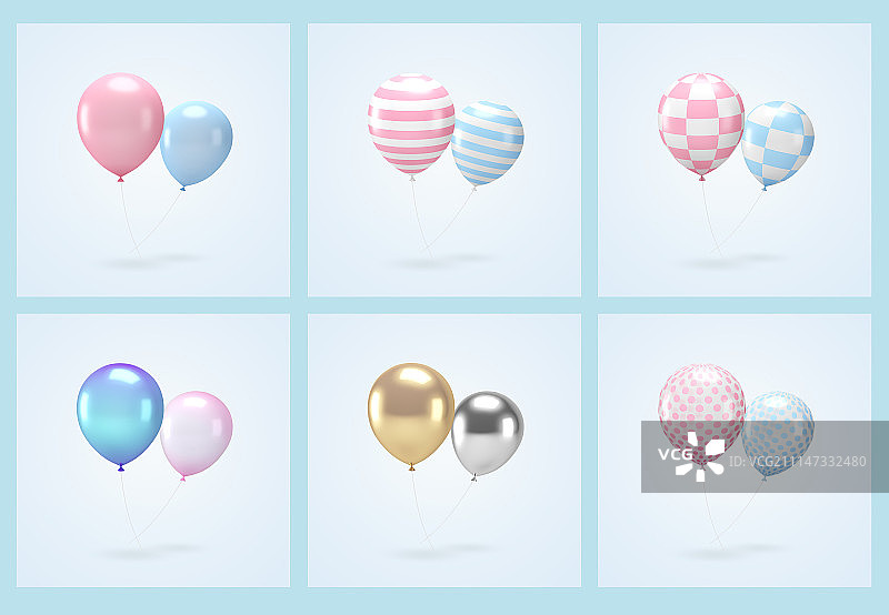 3D元素组合：数字、手机、盒子和装饰球图片素材