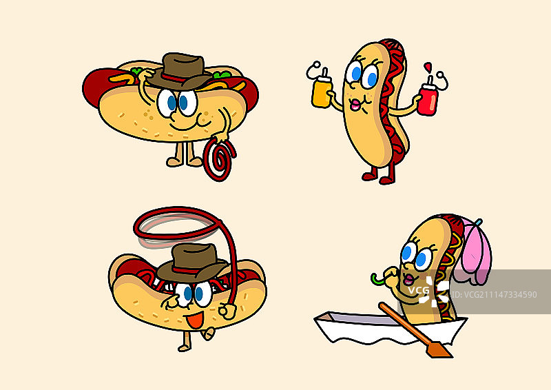 零食主题卡通插画合集008图片素材