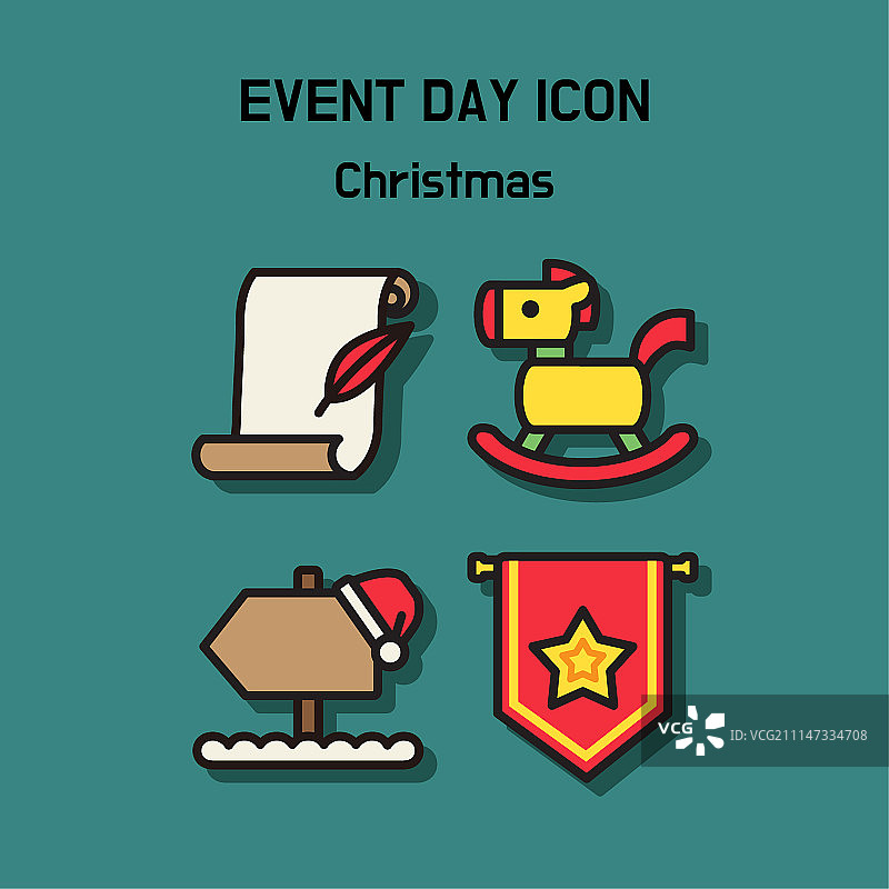 活动日图标集：各种活动的卡通图标图片素材