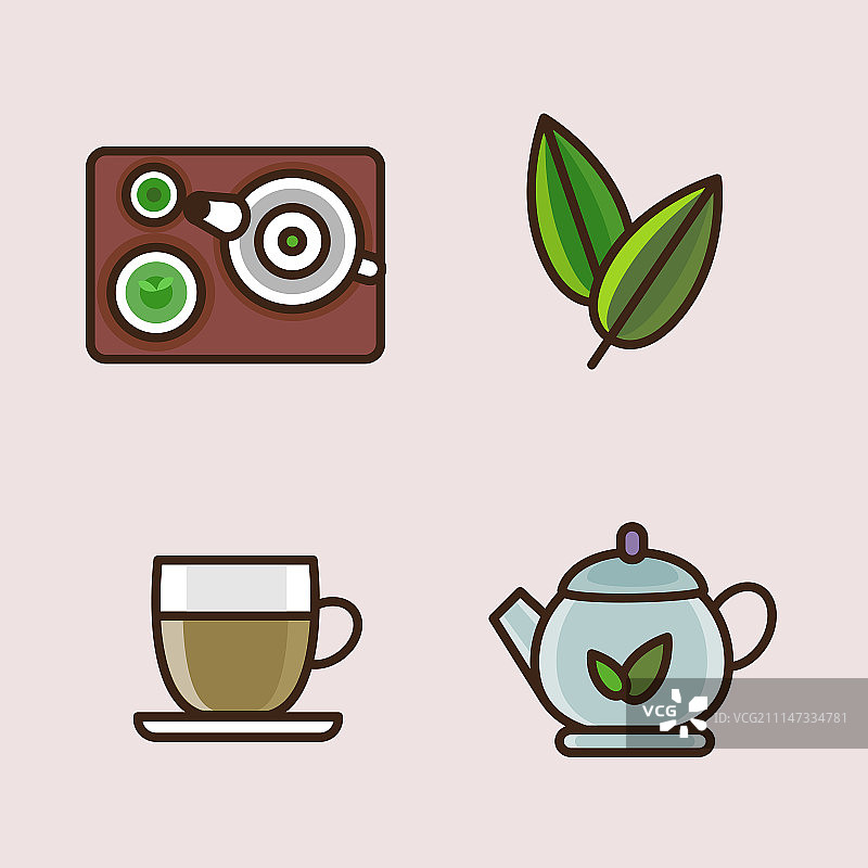 蜂蜜、蜜蜂、鲜花和传统食品扁平图标图片素材