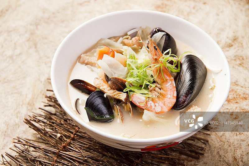 长崎海鲜面汤图片素材