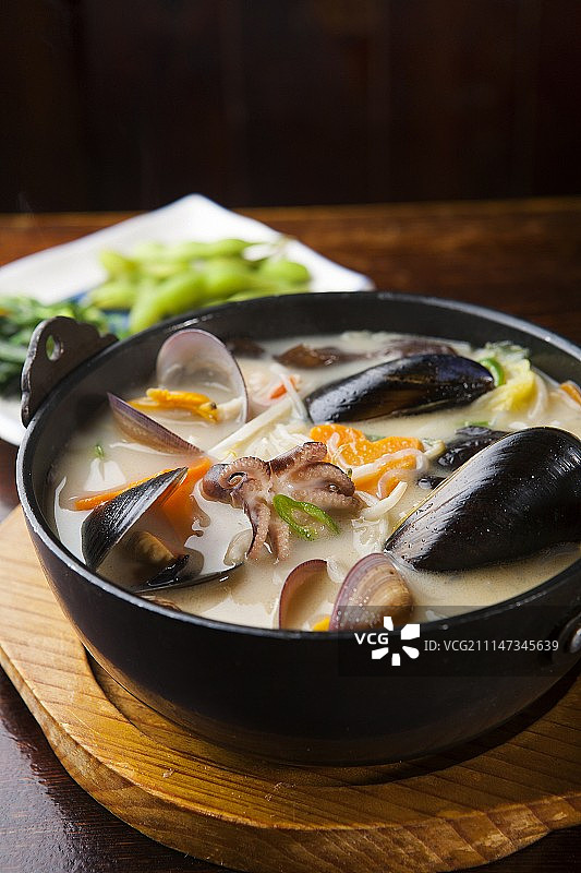 长崎海鲜面汤图片素材