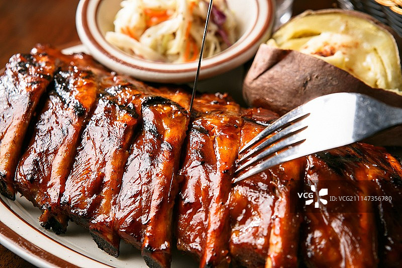 猪肉肋排牛排图片素材