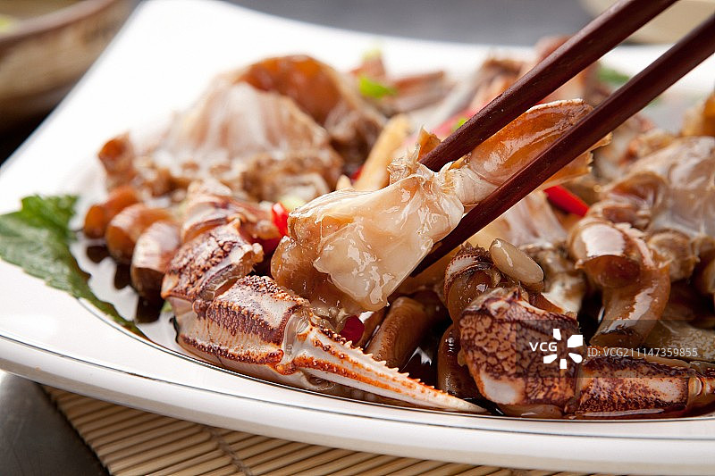酱油腌制螃蟹图片素材
