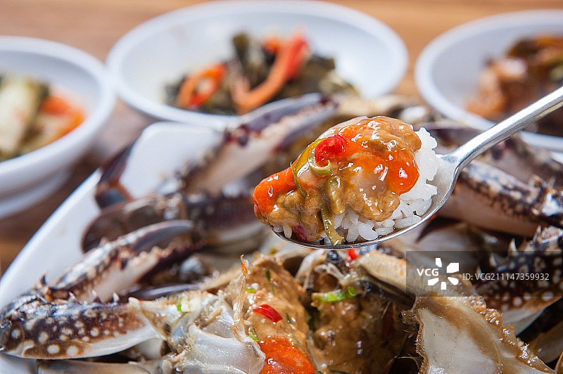 酱油腌制螃蟹图片素材