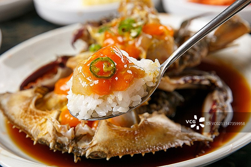 酱油腌制螃蟹图片素材