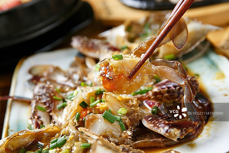 酱油腌制螃蟹图片素材