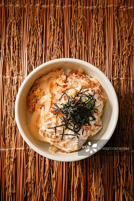 猪排炸肉饼，米饭，日式料理图片素材