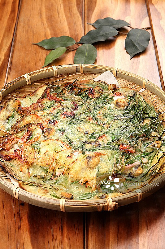 海鲜葱油饼图片素材