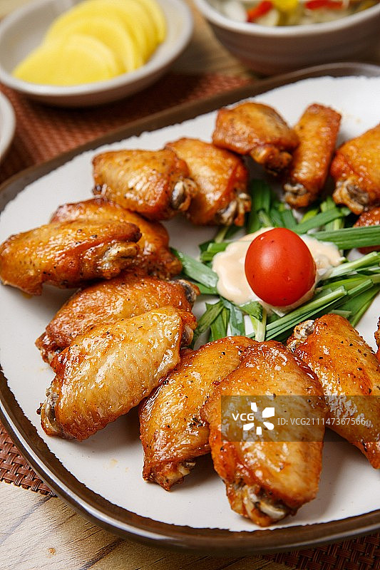 烤鸡翅图片素材