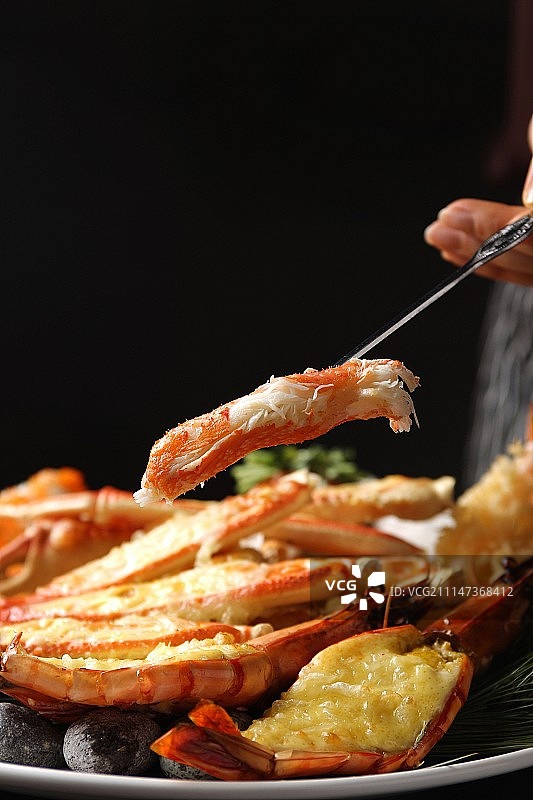 烤黄油雪蟹图片素材