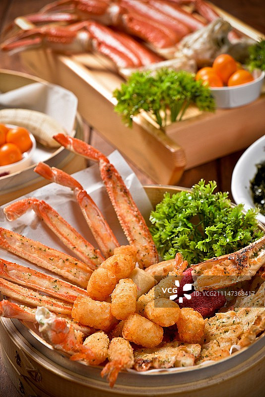 烤黄油雪蟹图片素材