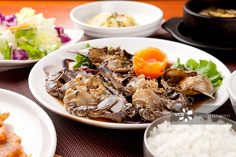 酱油腌制螃蟹图片素材