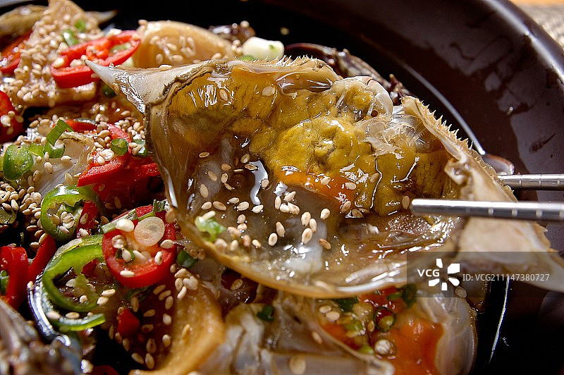 酱油腌制螃蟹图片素材