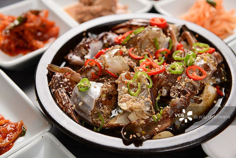 酱油腌制螃蟹图片素材