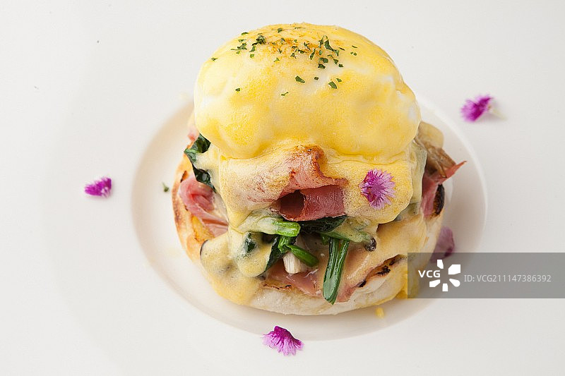 班尼迪克蛋，英式美食图片素材