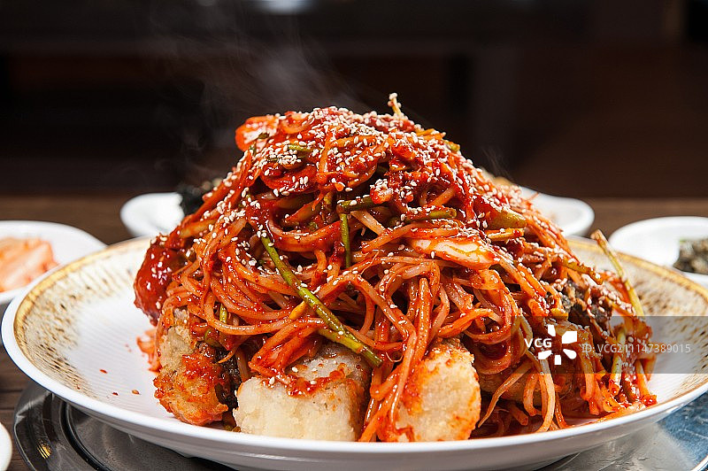 香辣清蒸鳕鱼图片素材