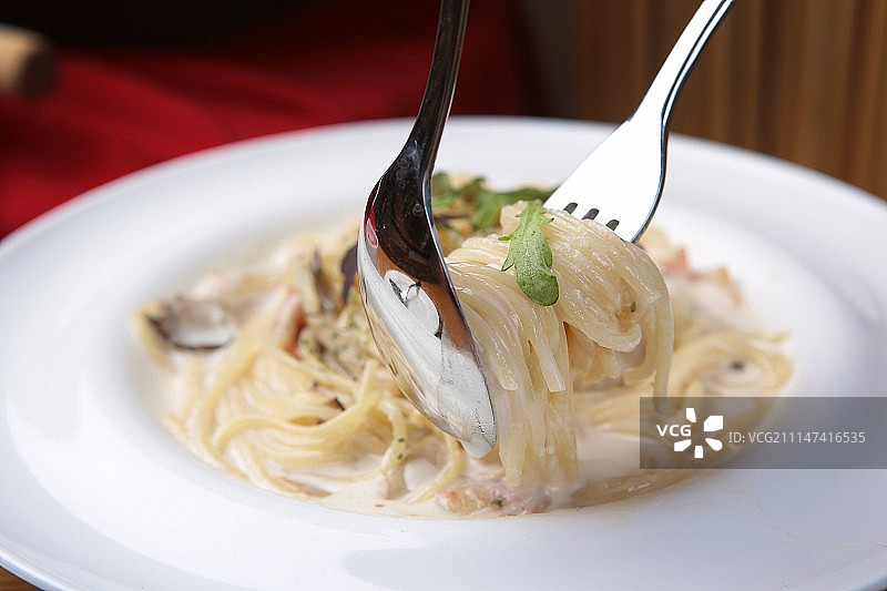 卡邦尼拉酱意大利面图片素材