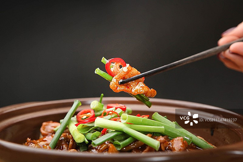 辣椒炒猪肉图片素材