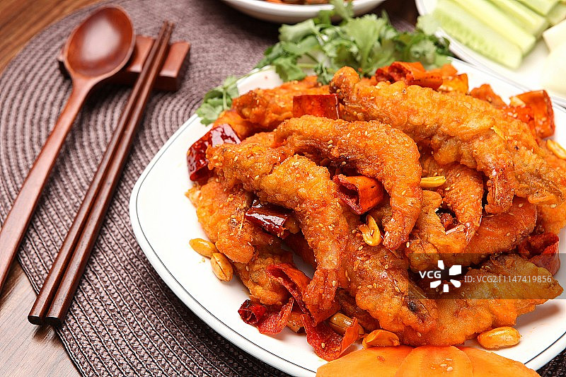 糖醋虾，中餐美食图片素材